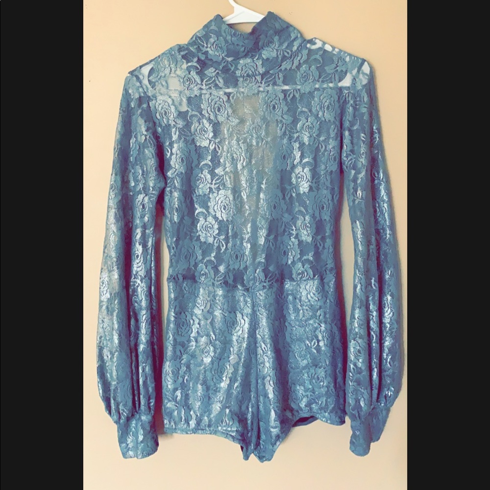 Floral mesh jumper